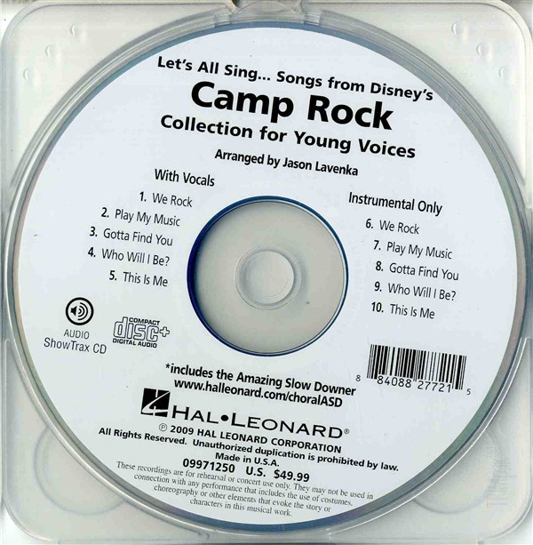 Let's All Sing Songs from Disney's Camp Rock: Collection For Young Voices (ShowT