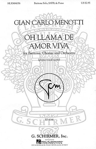 Gian Carlo Menotti: Oh llama de amor viva (Vocal score)