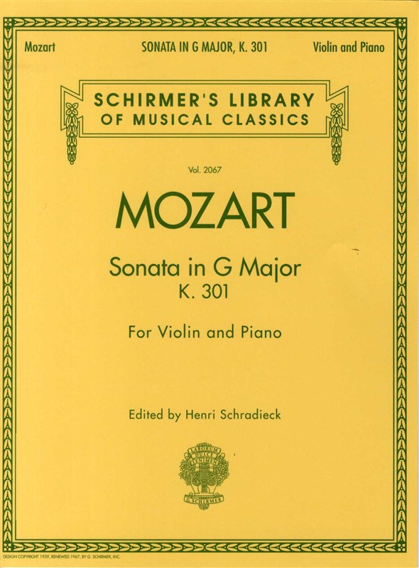 W.A. Mozart: Sonata In G For Violin and Piano K.301