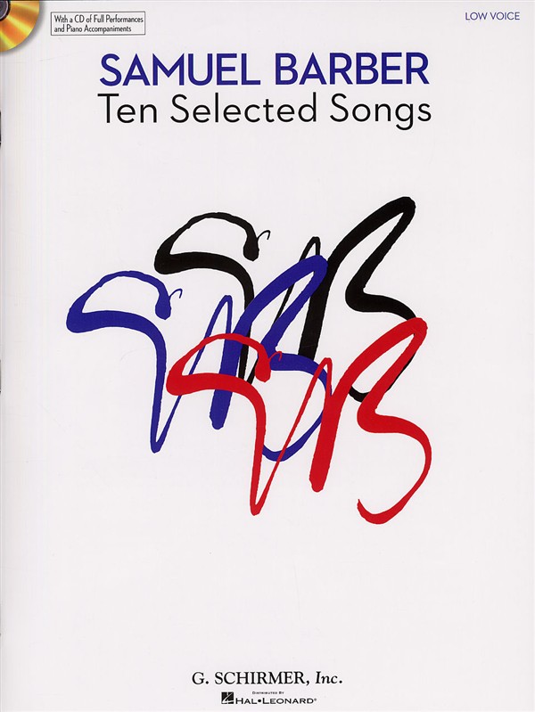 Samuel Barber: Ten Selected Songs - Low Voice (Book and CD)