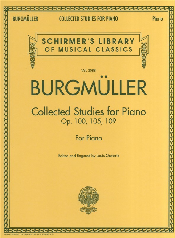 Johann Friedrich Burgmller: Collected Studies For Piano - Op.100, Op.105, Op.10