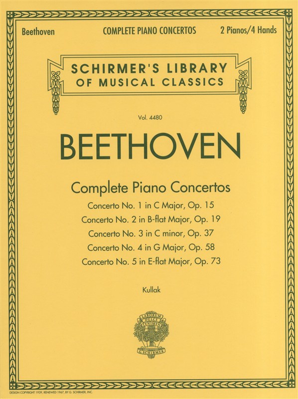 Ludwig Van Beethoven: Complete Piano Concertos (2 Pianos, 4 Hands)