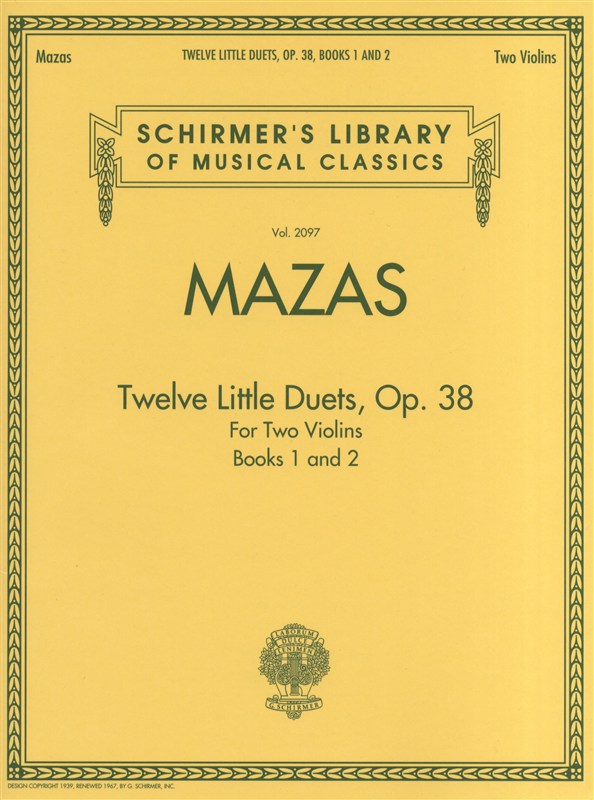 Jacques F. Mazas: Twelve Little Duets For Two Violins Op.38 (Books 1 & 2)