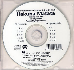 Elton John: Hakuna Matata (Show Trax CD)