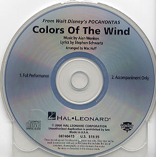 Colors Of The Wind - Pocahontas (Mac Huff) Show Trax Cd