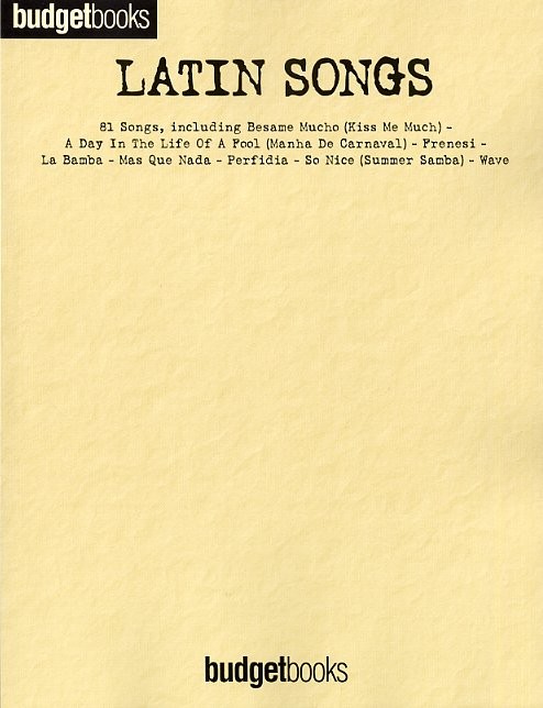 Budgetbooks: Latin Songs