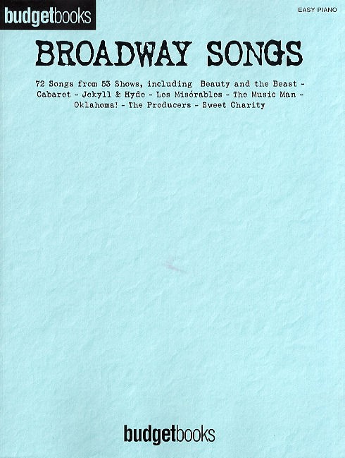 Budgetbooks: Broadway Songs (Easy Piano)