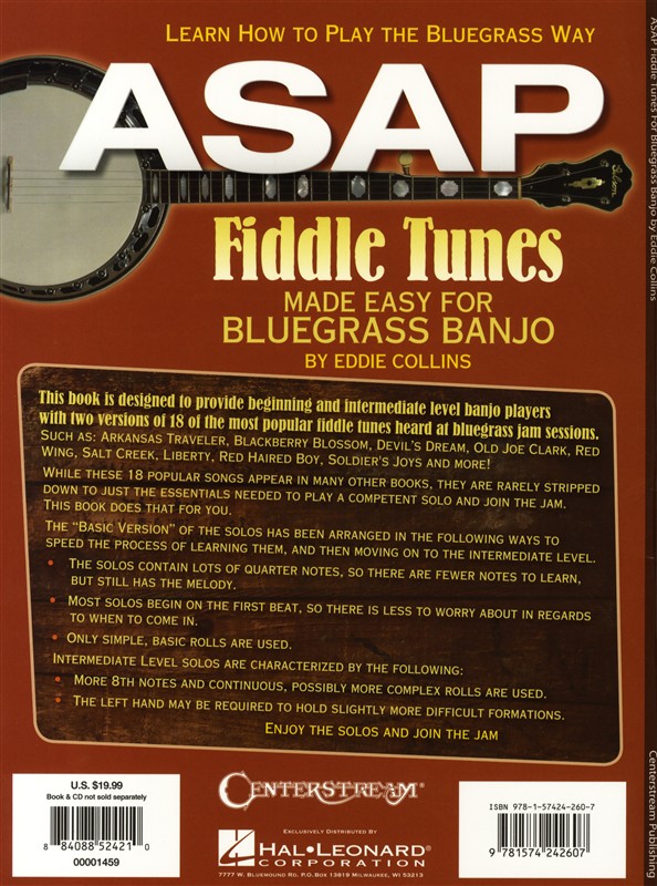 Eddie Collins: ASAP Fiddle Tunes Made Easy - Bluegrass Banjo