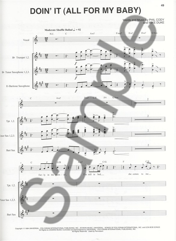Transcribed Horns: Jazz/Pop Horn Section
