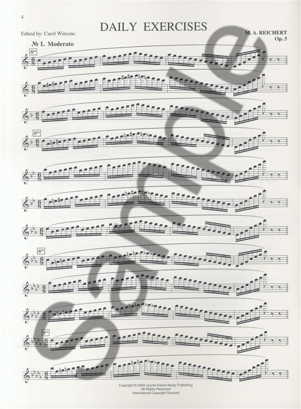 Matthieu André Reichert: 7 Daily Exercises For Flute