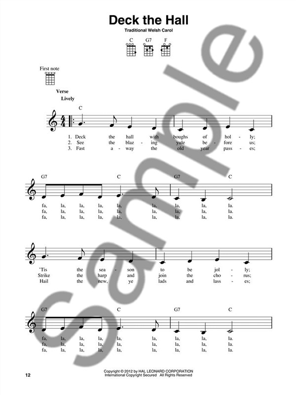 3-Chord Christmas Carols For Ukulele