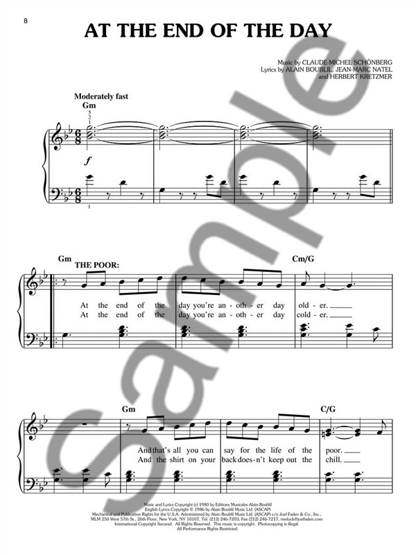 Alain Boublil/Claude-Michel Schönberg: Les Miserables (Selections From The Movie