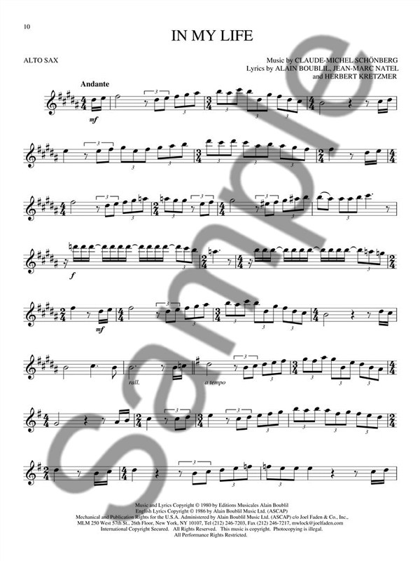 Alain Boublil/Claude-Michel Schönberg: Les Miserables - Solos From The Movie (Al
