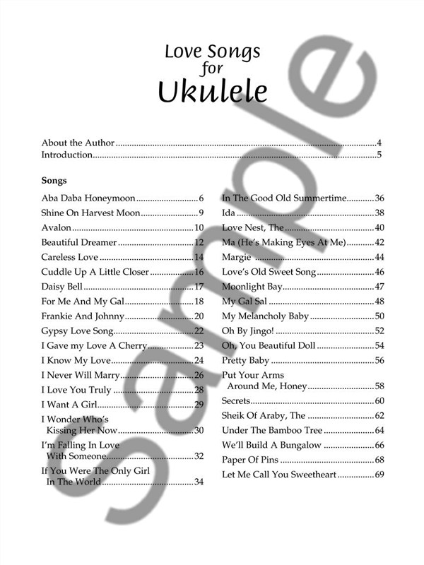 Love Songs For Ukulele