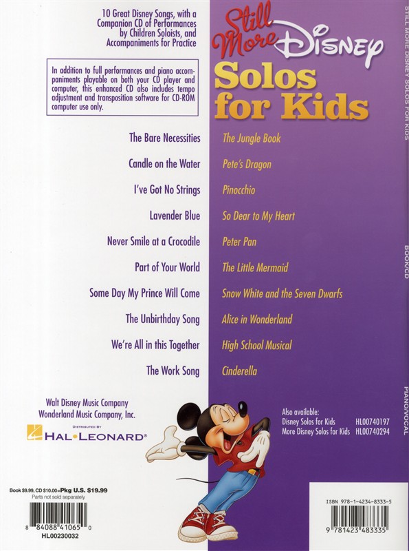 Still More Disney Solos For Kids