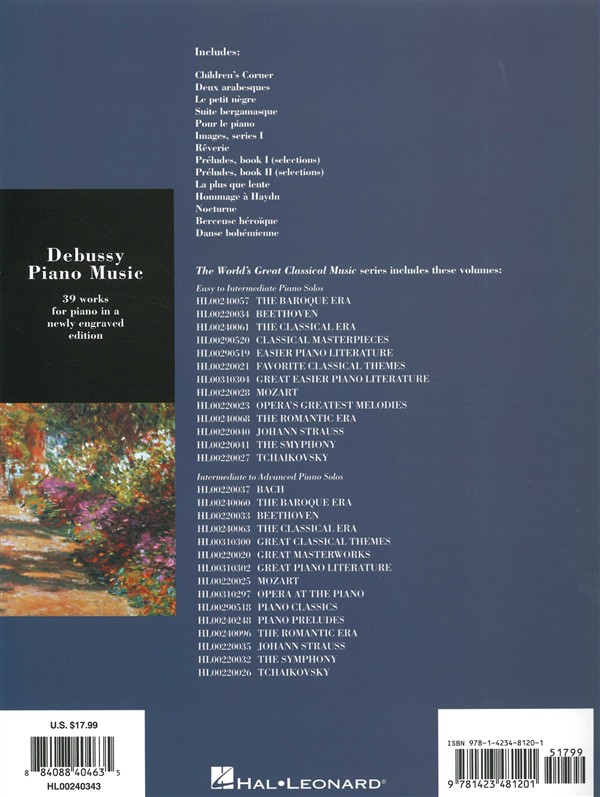 The World's Greatest Classical Music: Debussy Piano Music