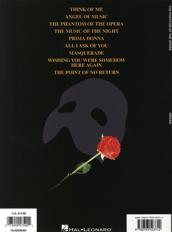 Andrew Lloyd Webber: The Phantom Of The Opera (Organ)