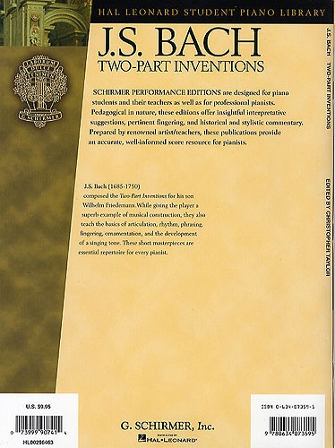 J.S. Bach: Two Part Inventions