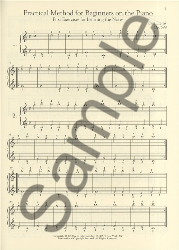 Carl Czerny: Practical Method For Beginners Op.599 (Schirmer Performance Edition