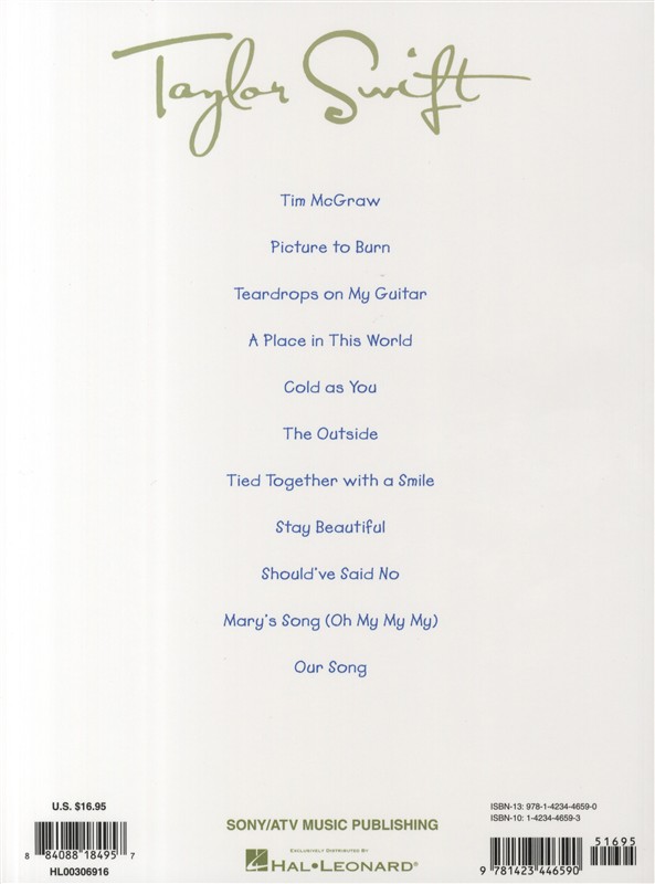 Taylor Swift Songbook PVG