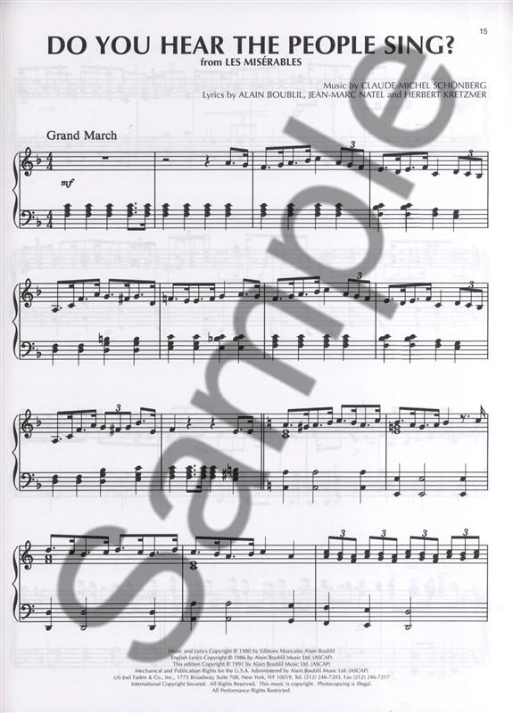 Broadway Piano Solos