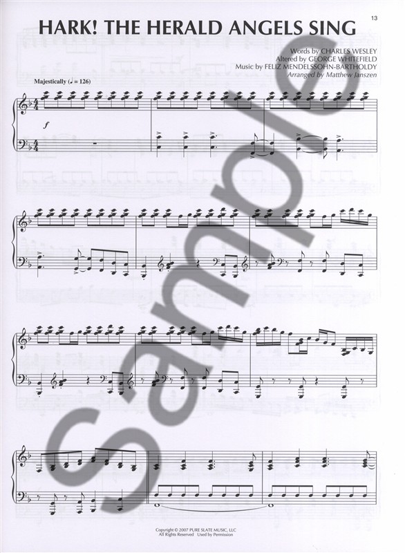 A Seasoned Christmas: 10 Carols Arranged By Matthew Janszen - Advanced Piano Sol
