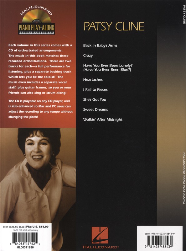 Piano Play-Along Volume 87: Patsy Cline