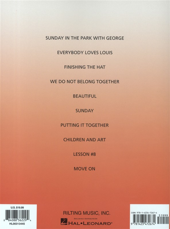 Stephen Sondheim: Sunday In The Park With George - Vocal Selections (Revised Edi