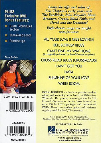 Eric Clapton: The Early Years - Guitar Signature Licks DVD