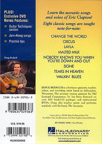 Eric Clapton: Acoustic Classics - Guitar Signature Licks DVD
