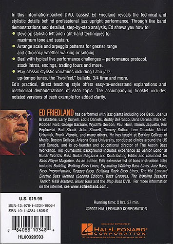 Jazz Upright Bass Featuring Ed Friedland (DVD)