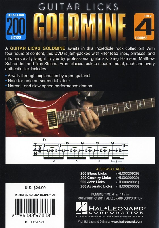 200 Rock Licks - Guitar Licks Goldmine