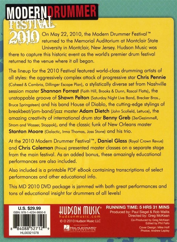 Modern Drummer Festival 2010 2DVD Set