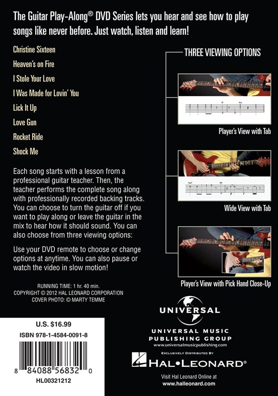 Guitar Play-Along DVD Volume 34: Kiss