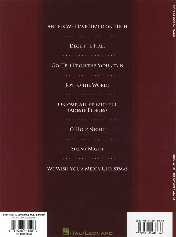Sing With The Choir Volume 13: Christmas Carols