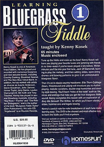 Kenny Kosek: Learning Bluegrass Fiddle Volume 1
