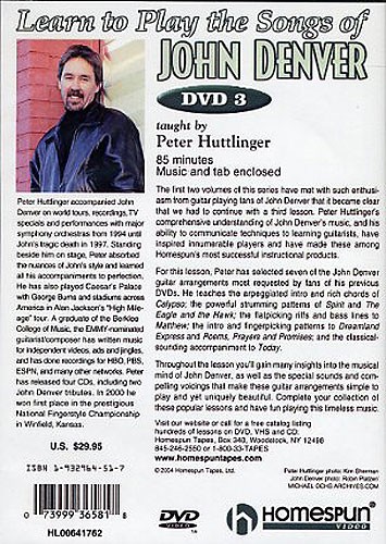 Learn To Play The Songs Of John Denver: Part 3 DVD