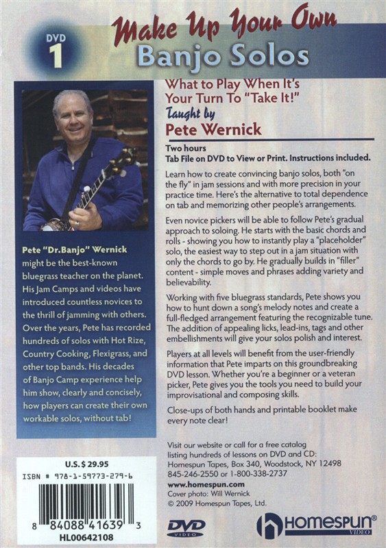Pete Wernick: Make Up Your Own Banjo Solos - DVD 1