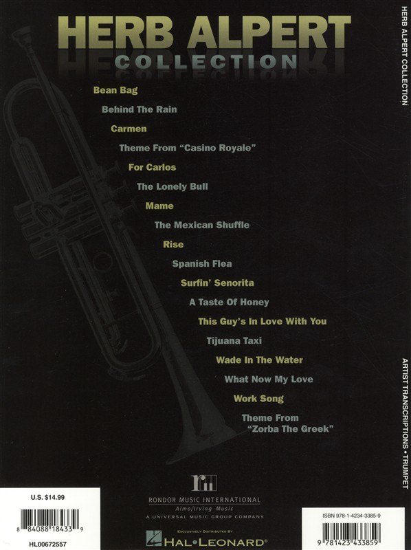 Herb Alpert Collection - Trumpet Artist Transcriptions