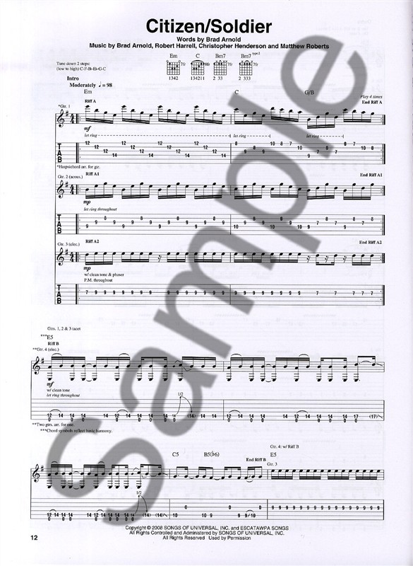 3 Doors Down (Guitar TAB)