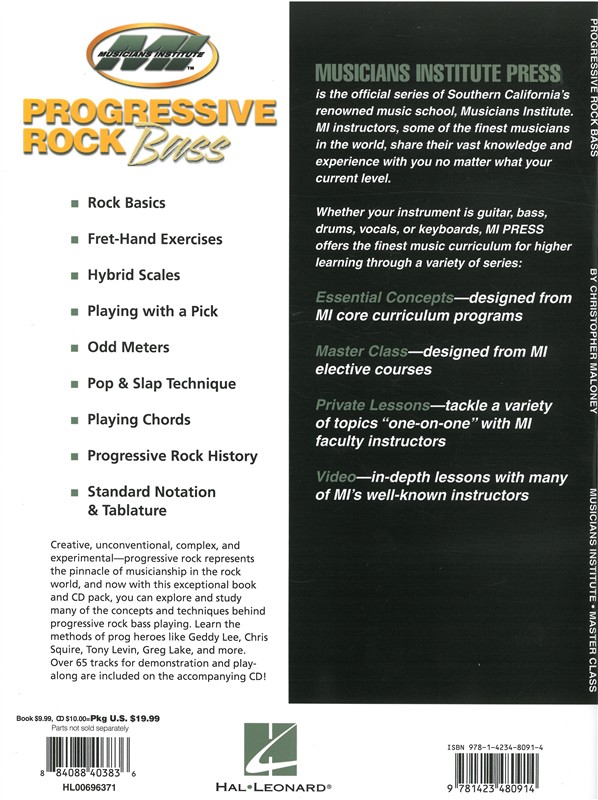 Christopher Maloney: Progressive Rock Bass - A Guide To Developing Progressive C