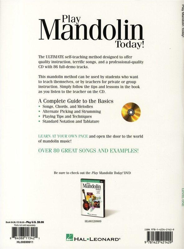 Play Mandolin Today! Level 1 (Book/CD)