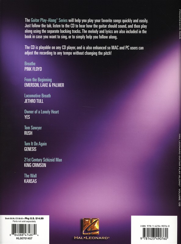 Guitar Play-Along Volume 120: Progressive Rock (Book/CD)