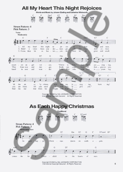 The Christmas Carols Book For Easy Guitar
