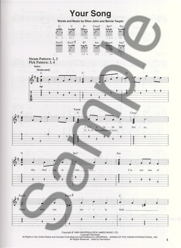 Elton John: Greatest Hits 1970-2002 (Easy Guitar TAB)