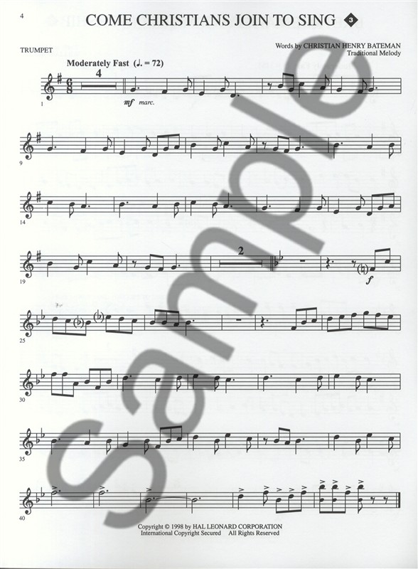 Praise And Worship Hymn Solos - Trumpet