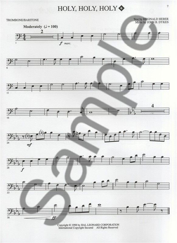 Praise And Worship Hymn Solos - Trombone/Baritone