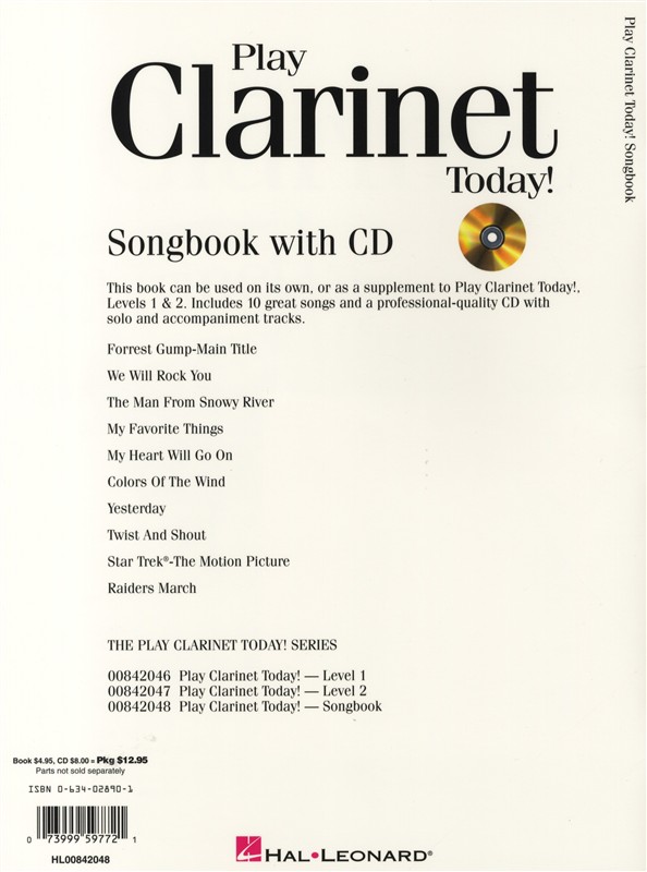 Play Clarinet Today! - Songbook
