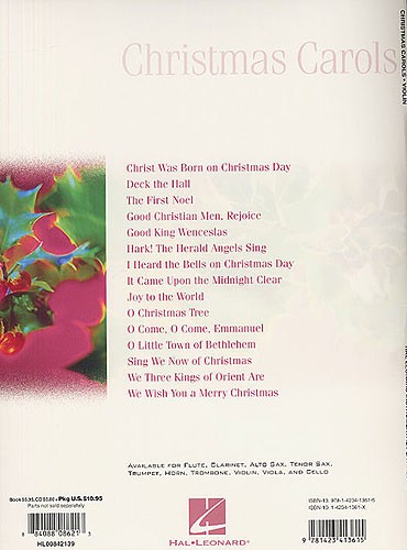 Hal Leonard Instrumental Play-Along: Christmas Carols (Violin)