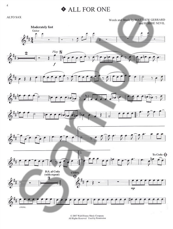 Hal Leonard Instrumental Play-Along: High School Musical 2 (Alto Saxophone)